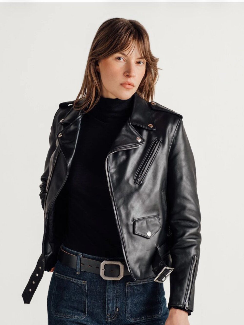 Schott NYC Women's Perfecto Leather Motorcycle Jacket — Style 137W